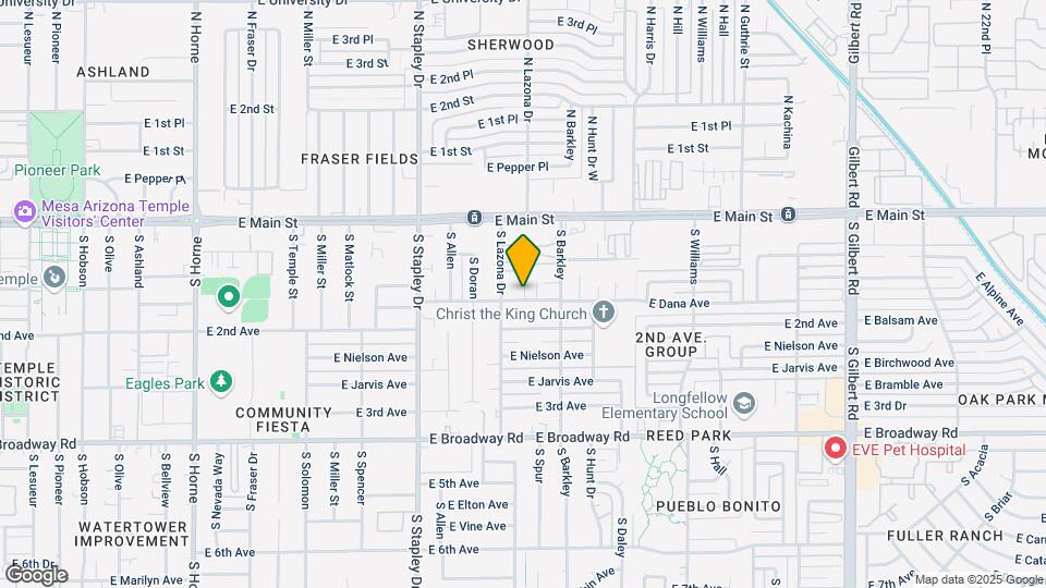 1402 E Dana Ave Mapa y Detalles de la Ubicación