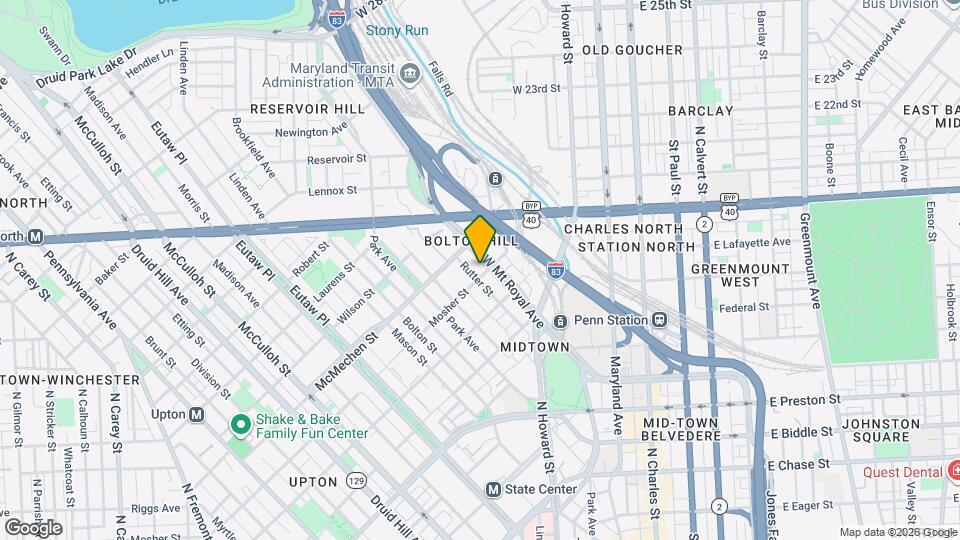 1502 W Mt Royal Ave Map and Location Details