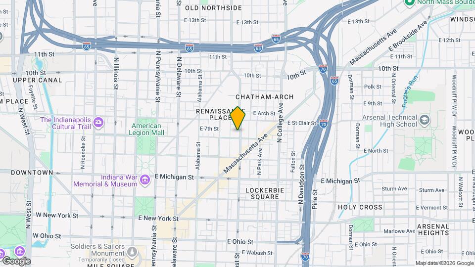 712 N East St Map and Location Details