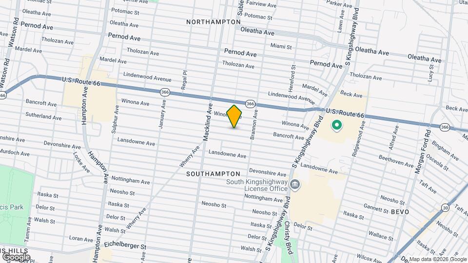 5244 Bancroft Ave Mapa y Detalles de la Ubicación