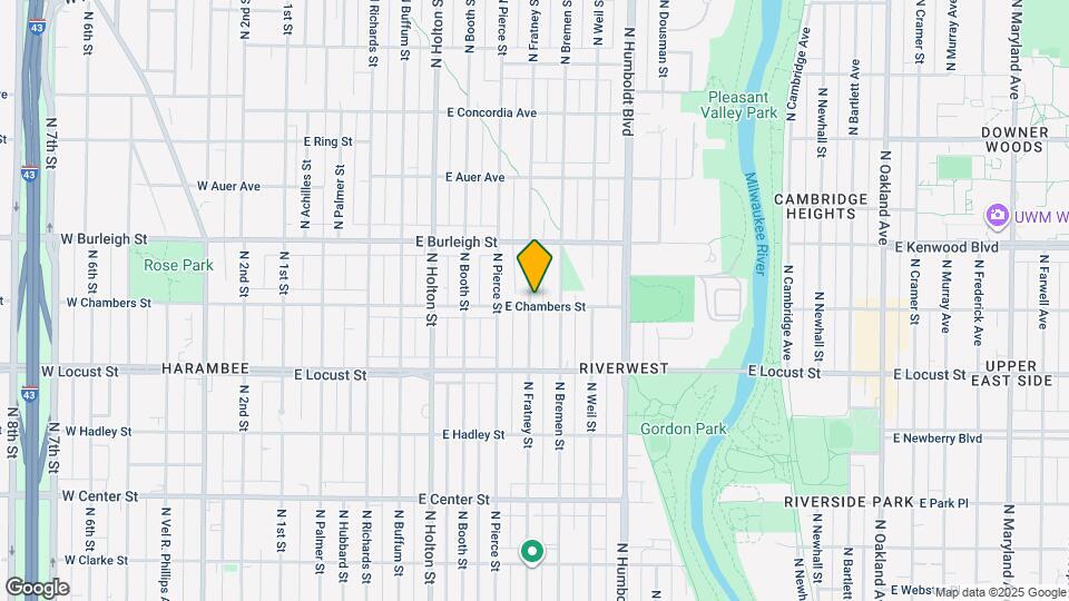 800 E Chambers St Map and Location Details