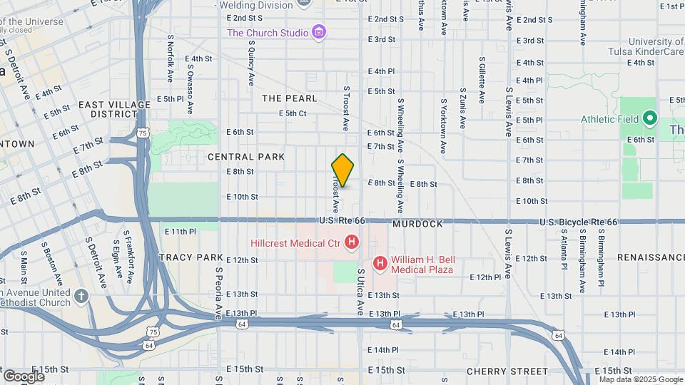 821 S Troost Ave Map and Location Details