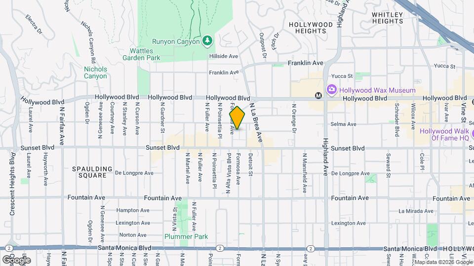 1534 N Formosa Ave Map and Location Details