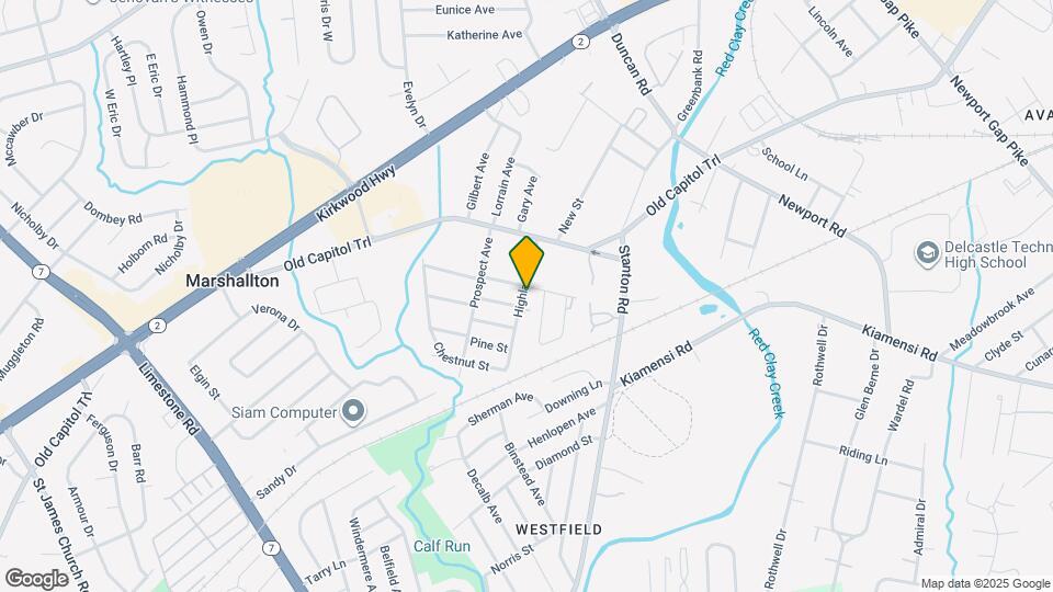 1007 Highland Ave Map and Location Details