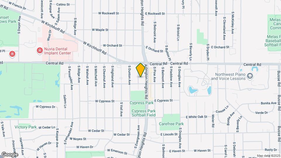 1045-1047 S Evergreen Ave Map and Location Details