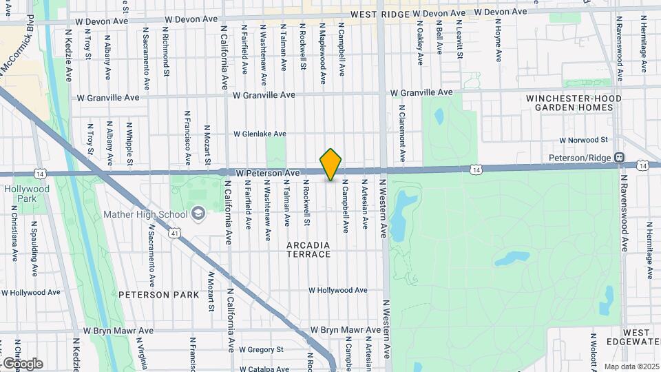 5941 N Maplewood Ave Map and Location Details