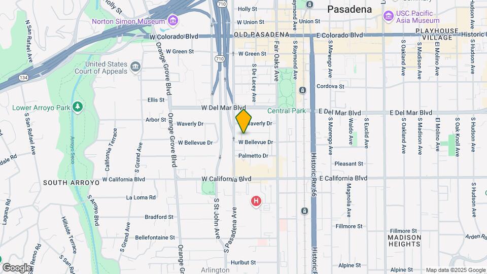135 W Bellevue Dr Mapa y Detalles de la Ubicación