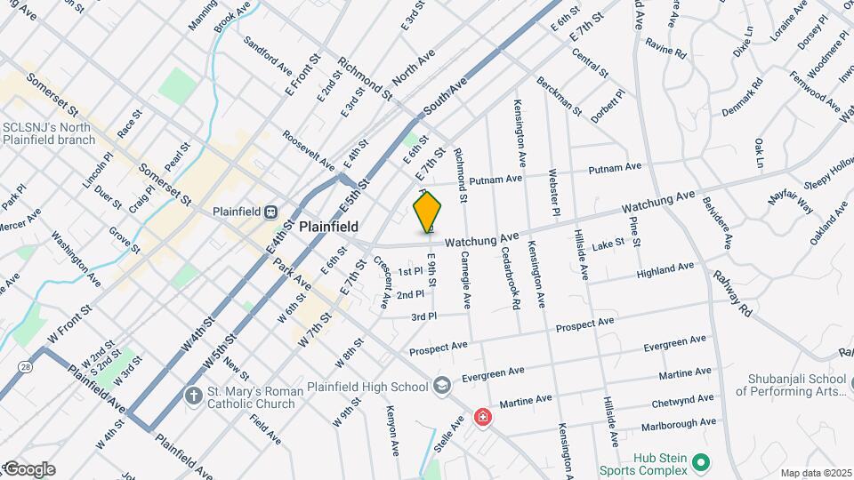 745 Watchung Ave Map and Location Details