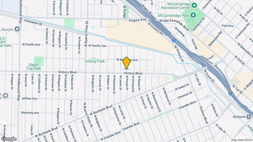 1207 N Parish Pl Mapa y Detalles de la Ubicación