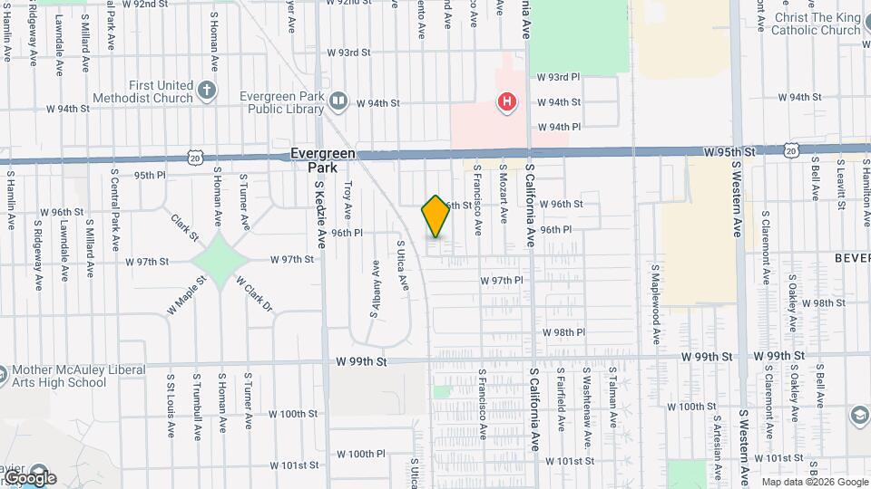 9647 S Sacramento Ave Map and Location Details