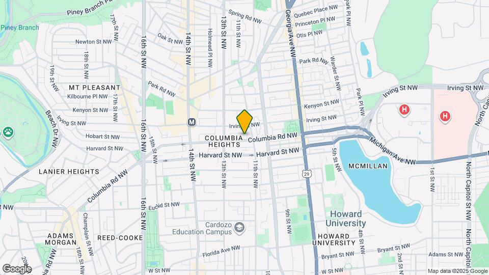 1111 Columbia Road Apartments Mapa y Detalles de la Ubicación