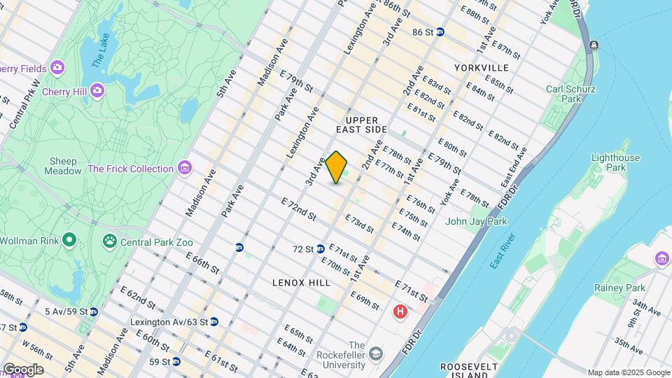 225 E 74th St Mapa y Detalles de la Ubicación