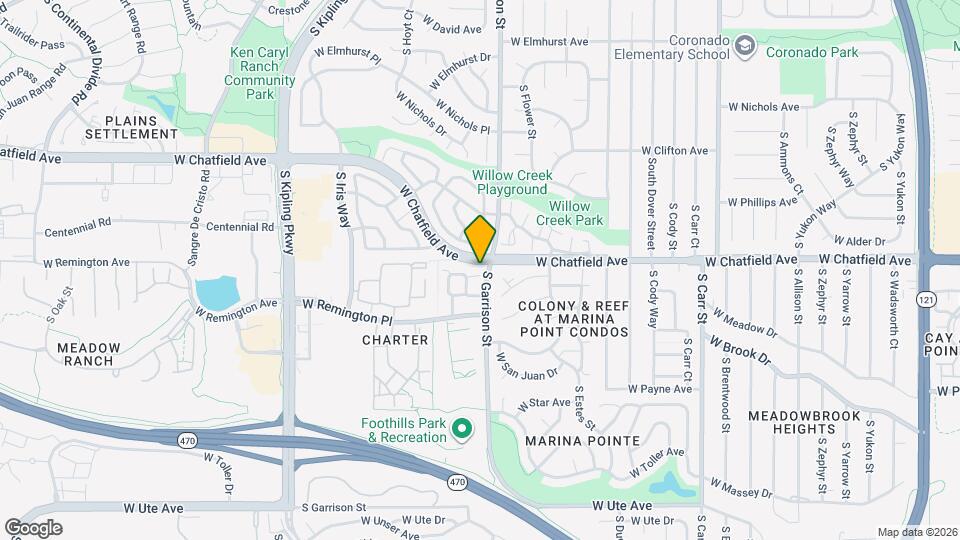 9201 W Chatfield Pl Map and Location Details