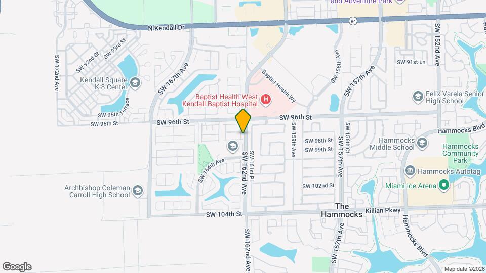 9721 SW 162nd Ct Map and Location Details