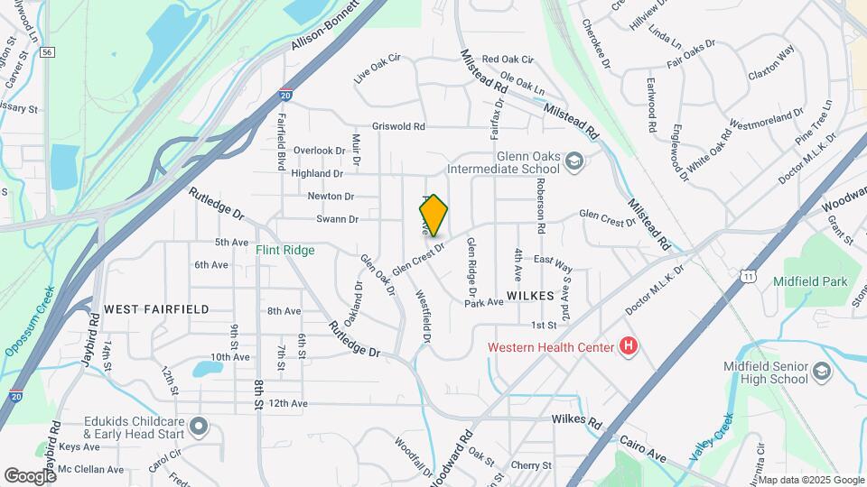 620 Glen Crest Dr Mapa y Detalles de la Ubicación