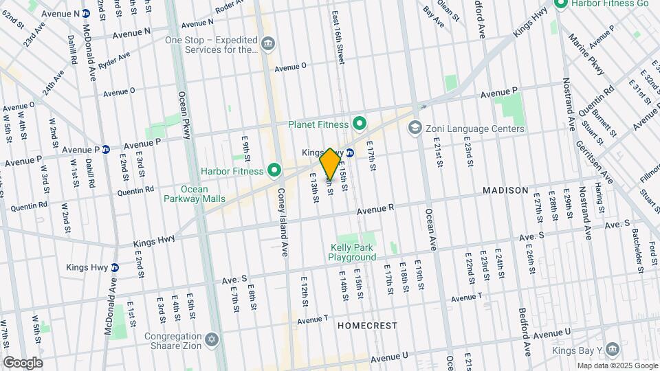 1739 E 14th St Map and Location Details