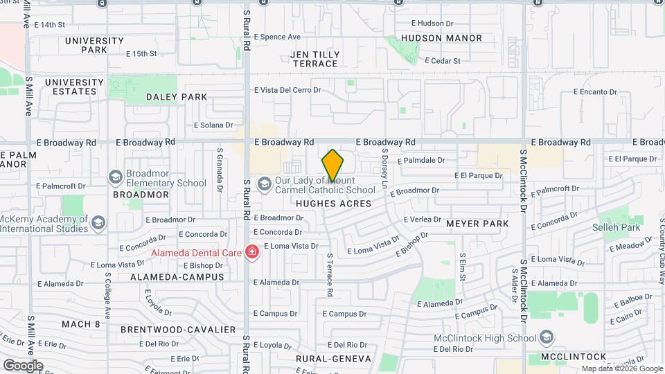 1135 E Palmcroft Dr Map and Location Details