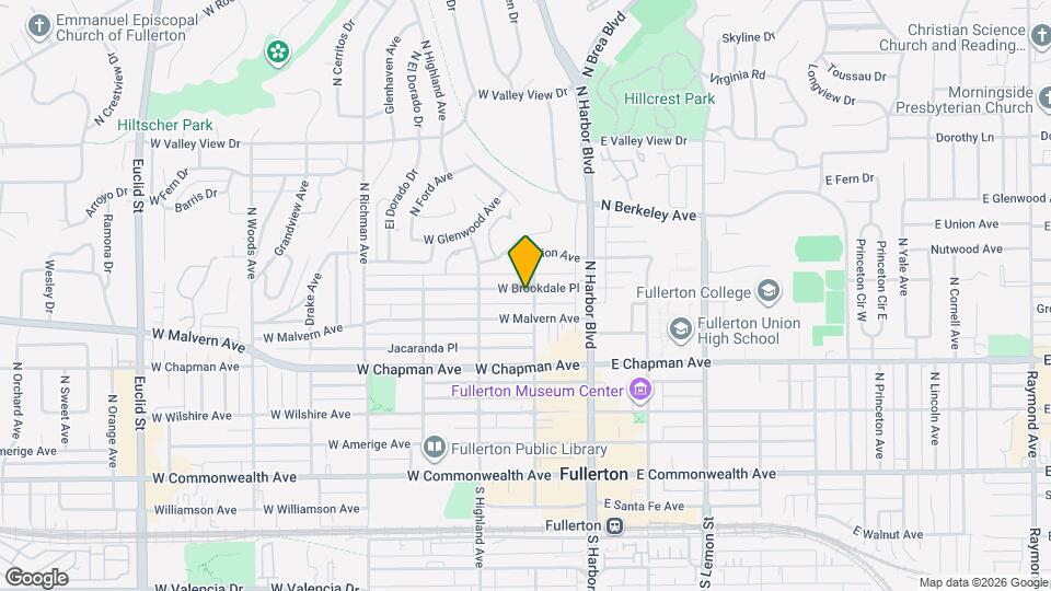 206 W Brookdale Pl Map and Location Details