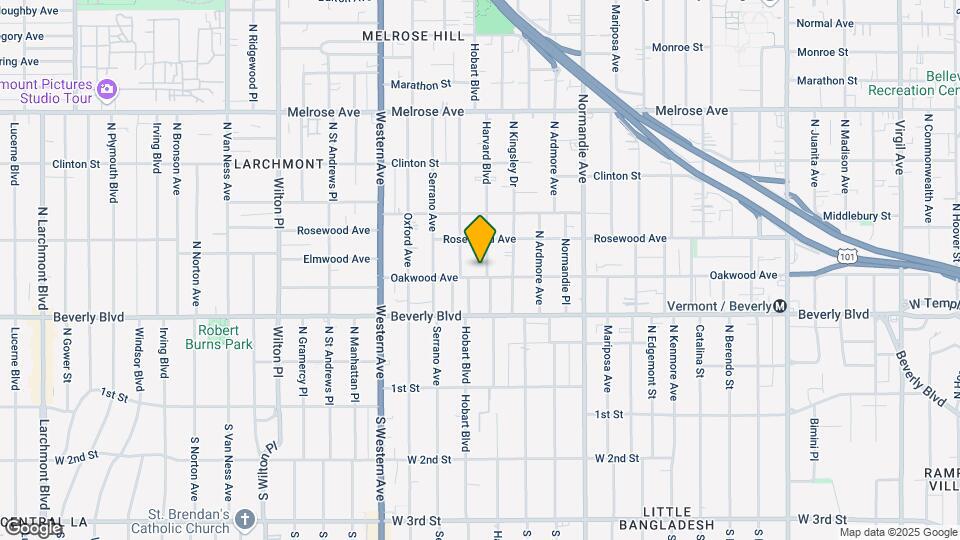 409 N Harvard Blvd Map and Location Details
