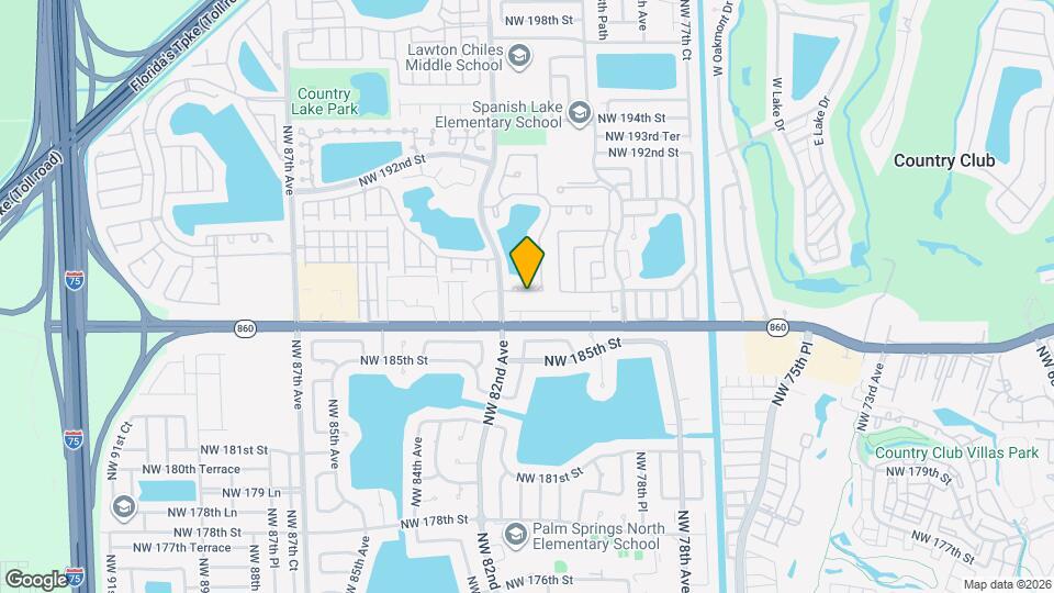 8122 NW 187th Terrace Map and Location Details