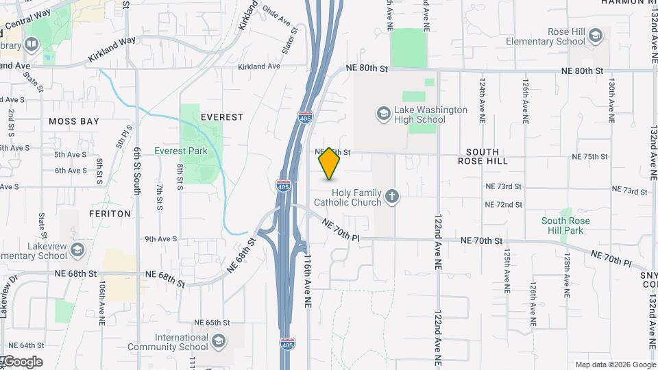 11704 NE 73rd St Map and Location Details