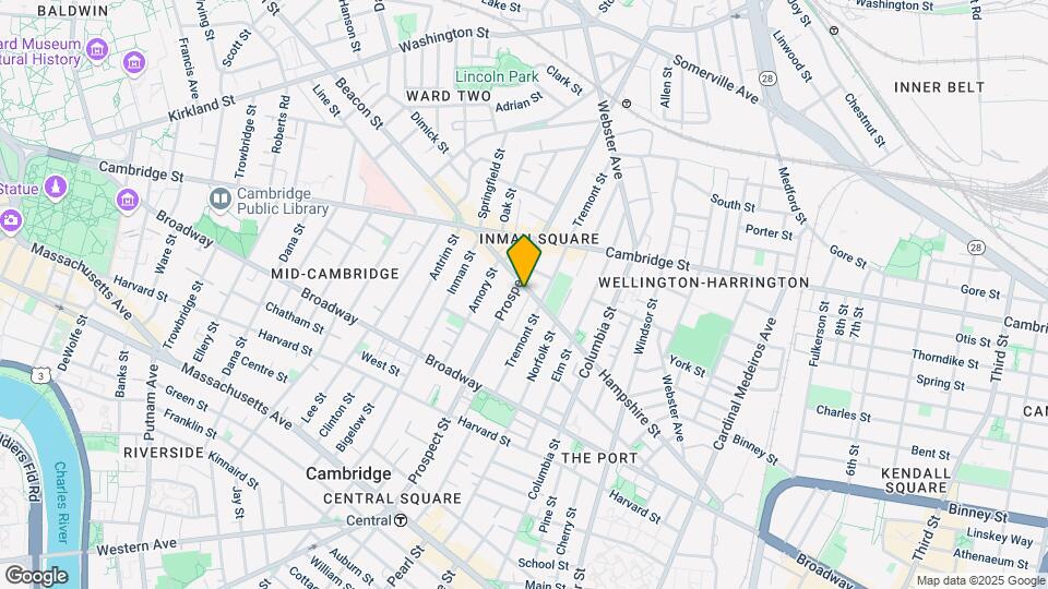 166 Hampshire St, Unit 3B Map and Location Details