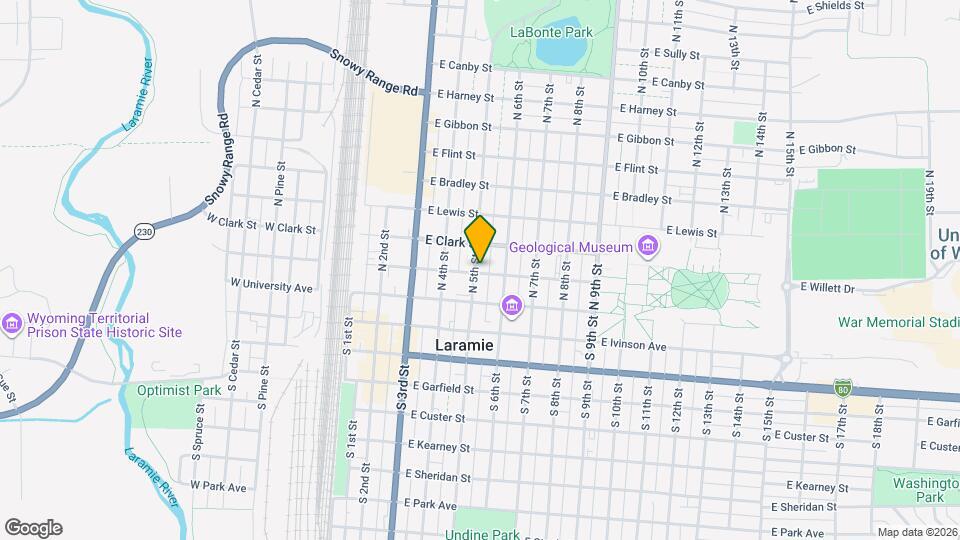 501 E Fremont St Map and Location Details