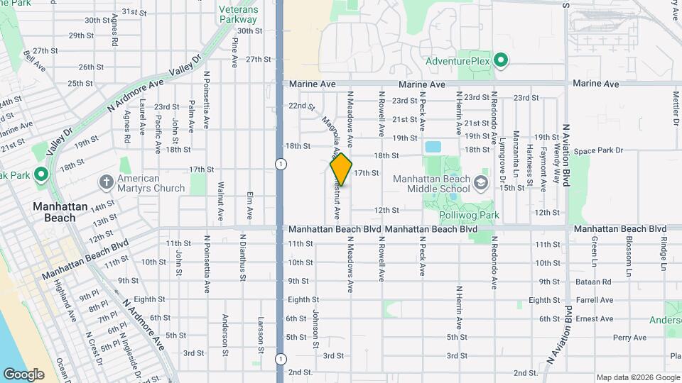 1500 Chestnut Ave Map and Location Details