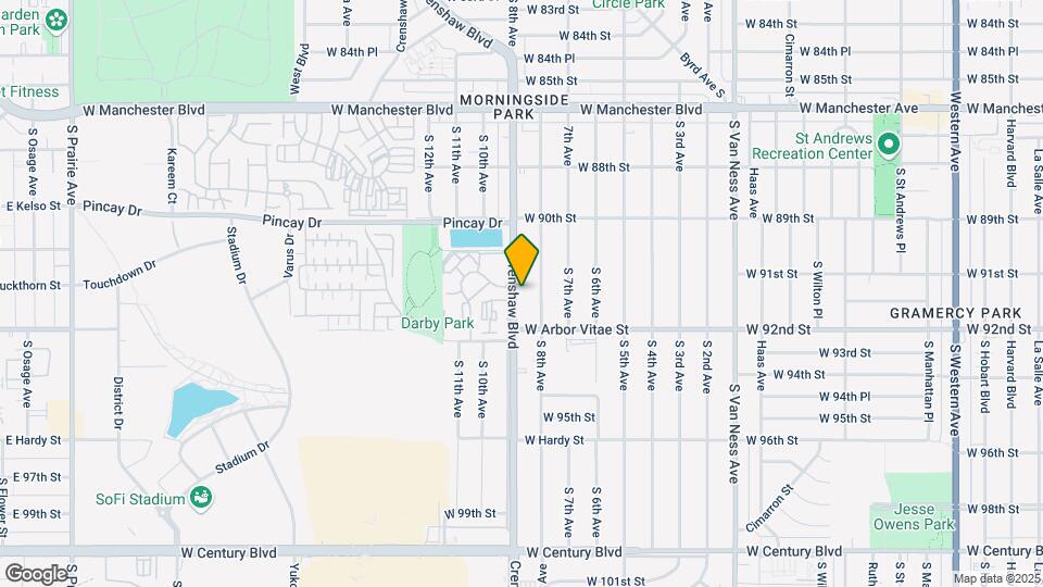 9202 Crenshaw Blvd Map and Location Details