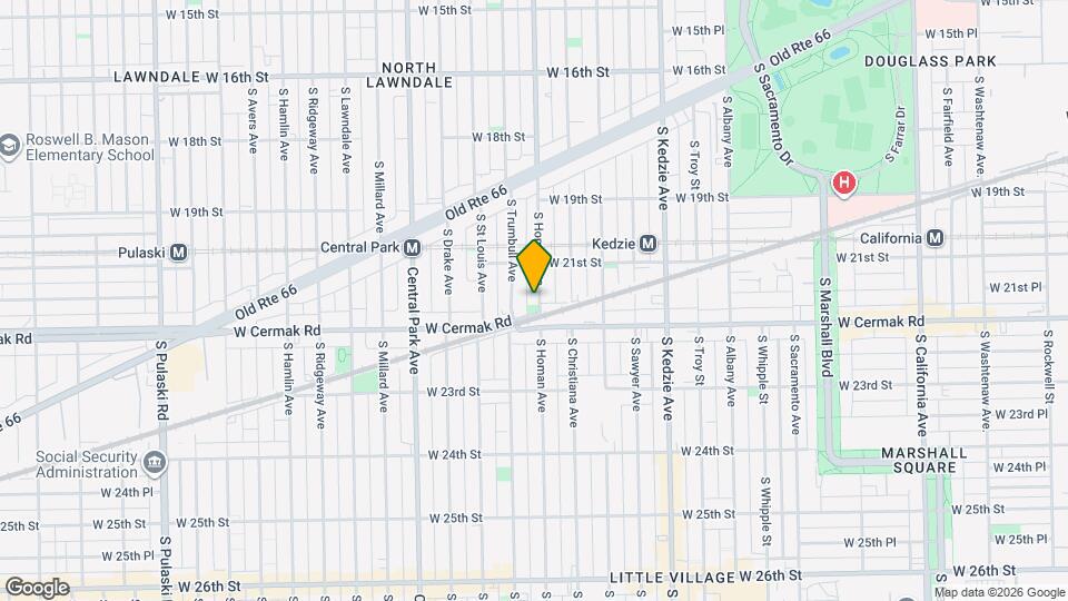 2136 S Homan Ave Map and Location Details