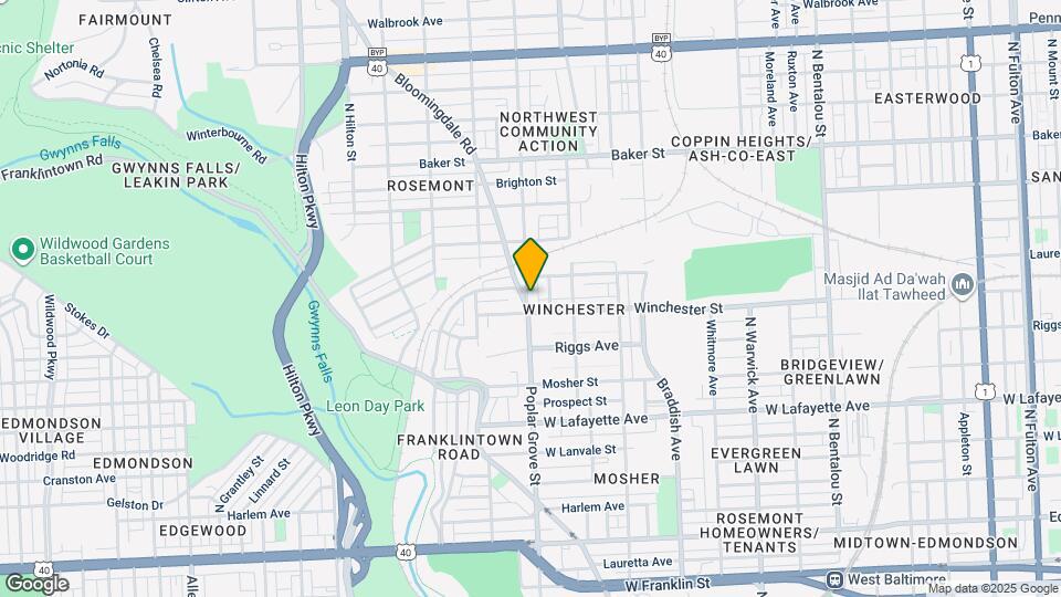 1211 Poplar Grove St Map and Location Details