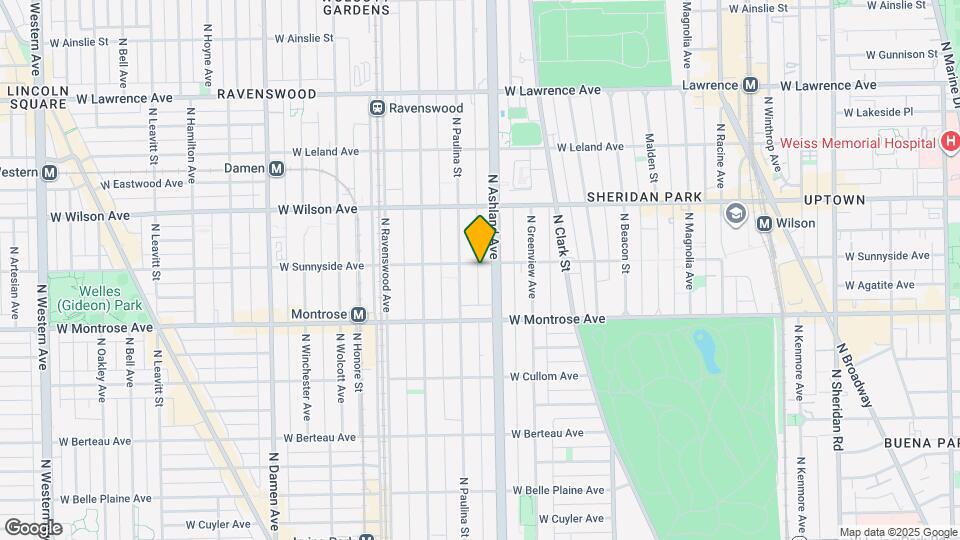 1605 W Sunnyside Ave, Unit 1W Mapa y Detalles de la Ubicación