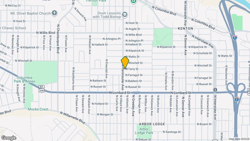 2926 N Terry St Map and Location Details