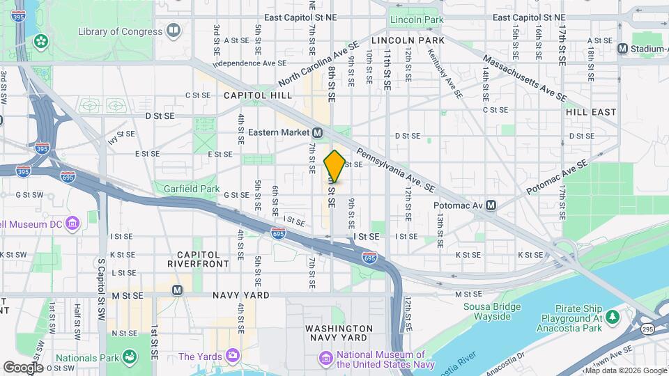 532 8th St SE, Unit Penthouse Map and Location Details