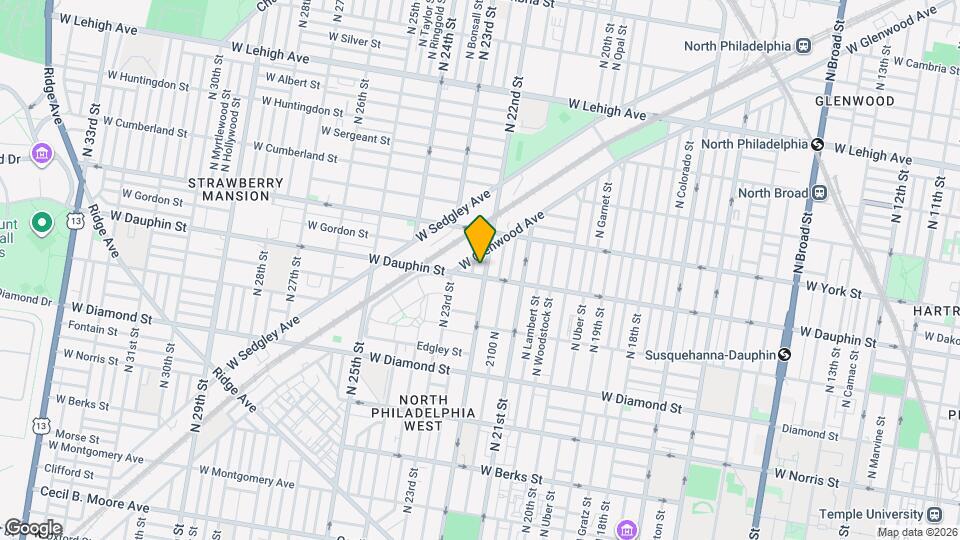 2304 N Gratz St Map and Location Details