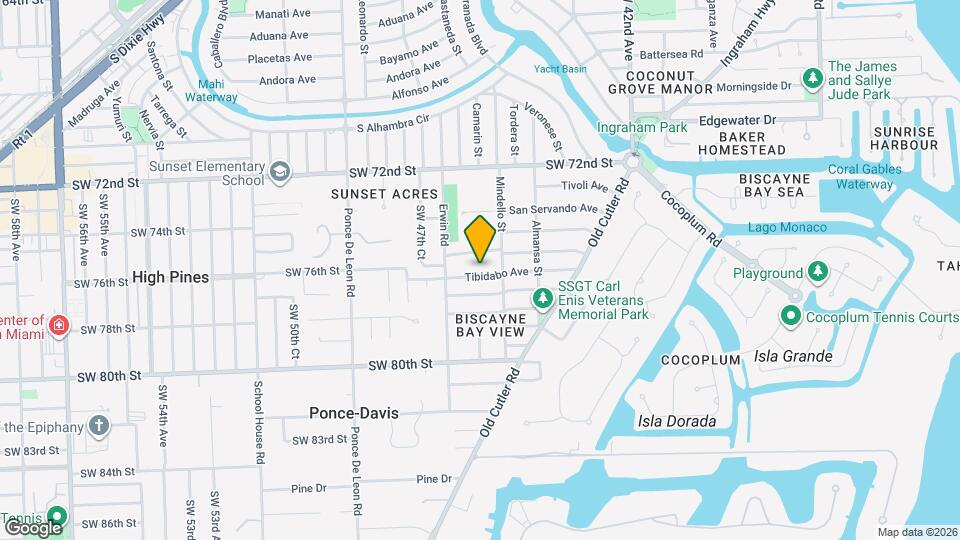 721 Tibidabo Ave Map and Location Details