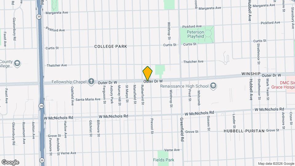 7241 Outer Dr W Mapa y Detalles de la Ubicación
