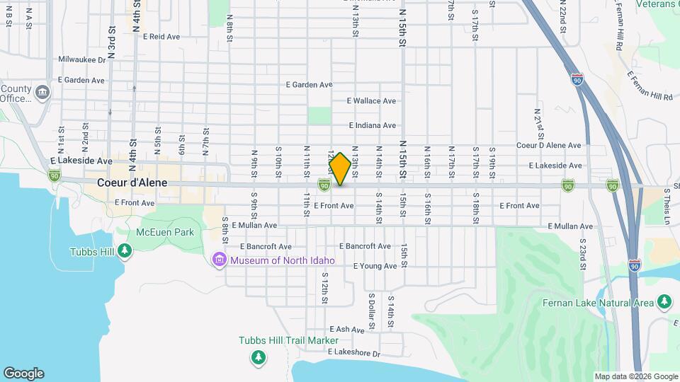 1212 E Sherman Ave Map and Location Details
