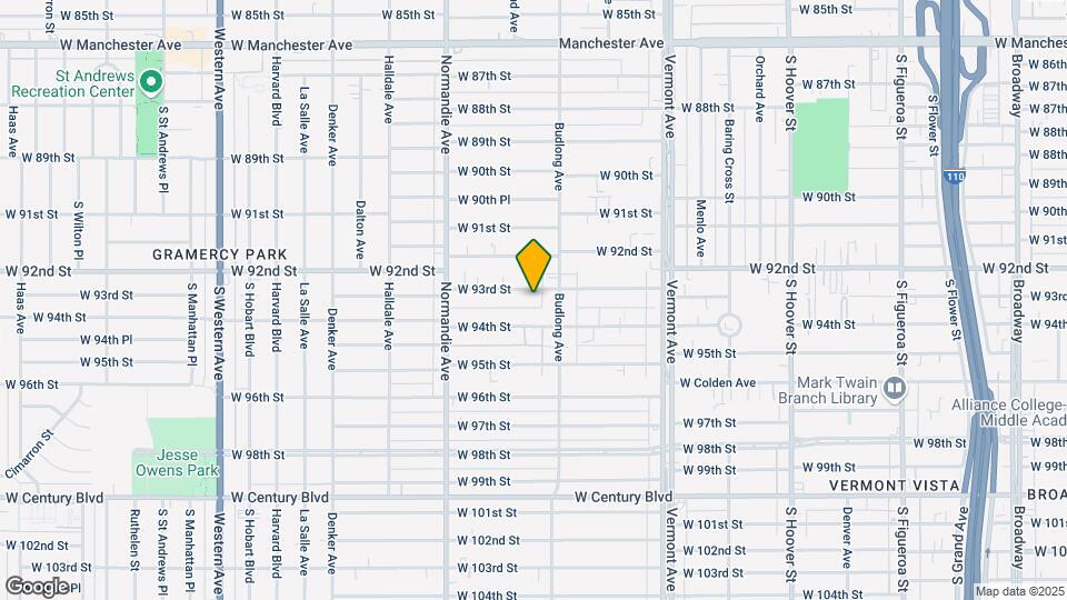 1216 W 93rd St Map and Location Details