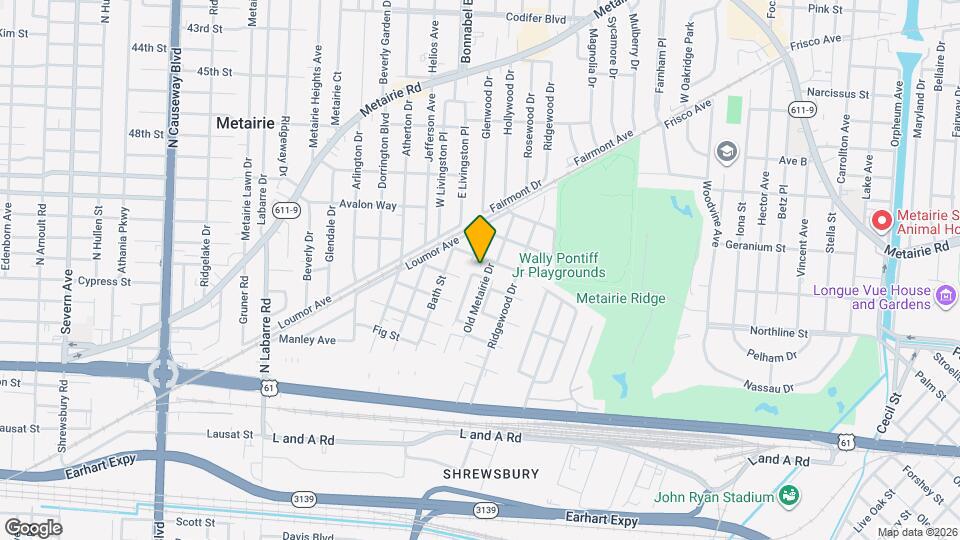1725 Old Metairie Ln Map and Location Details