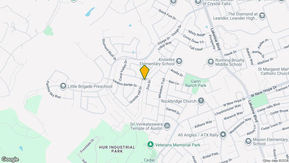 2208 Granite Hill Dr Map and Location Details