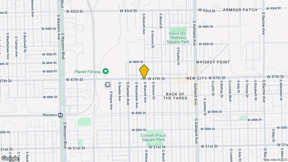 4700 S Wolcott Ave Map and Location Details