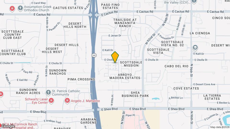 8962 E Yucca St Mapa y Detalles de la Ubicación
