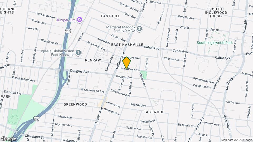 1114 Straightway Ave Map and Location Details