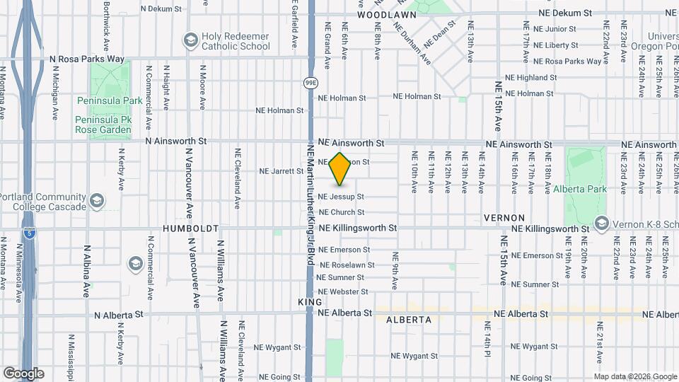 545 NE Jessup St Map and Location Details