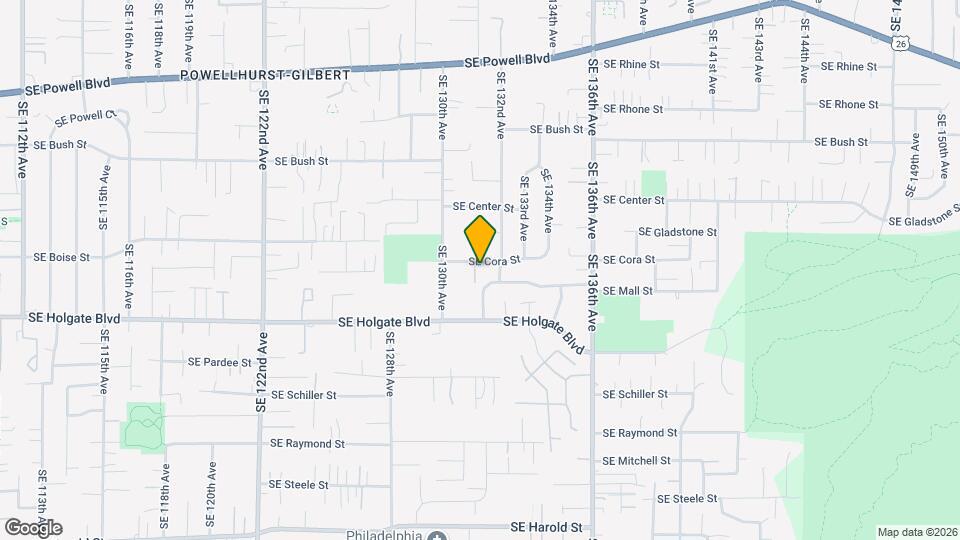 13108 SE Cora St Map and Location Details