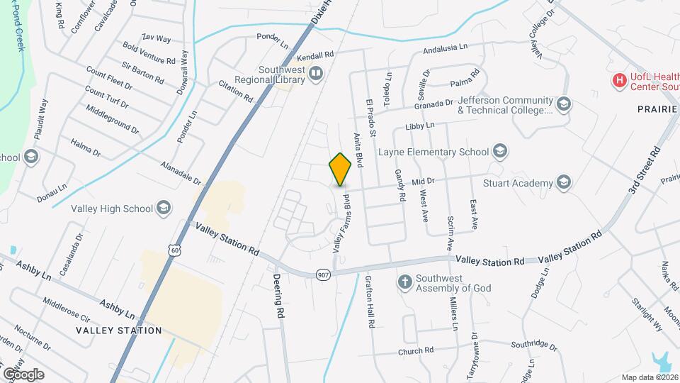 9832 Valley Farms Blvd Map and Location Details