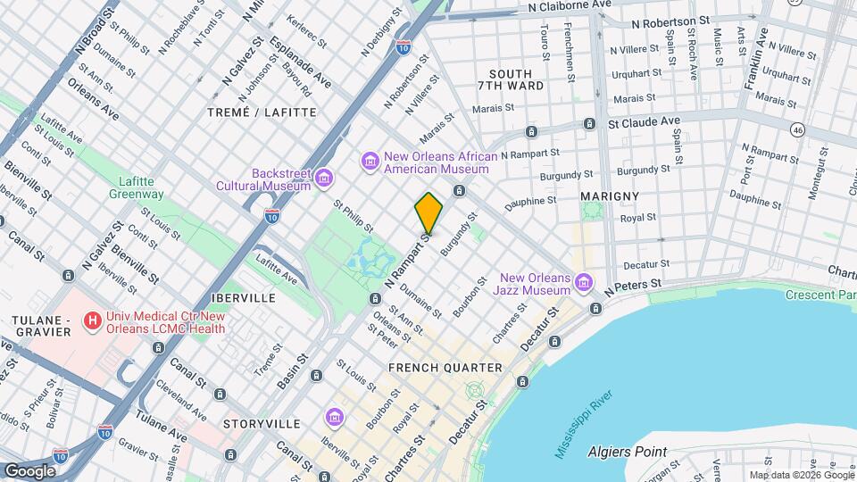 1041 Ursulines Ave Map and Location Details