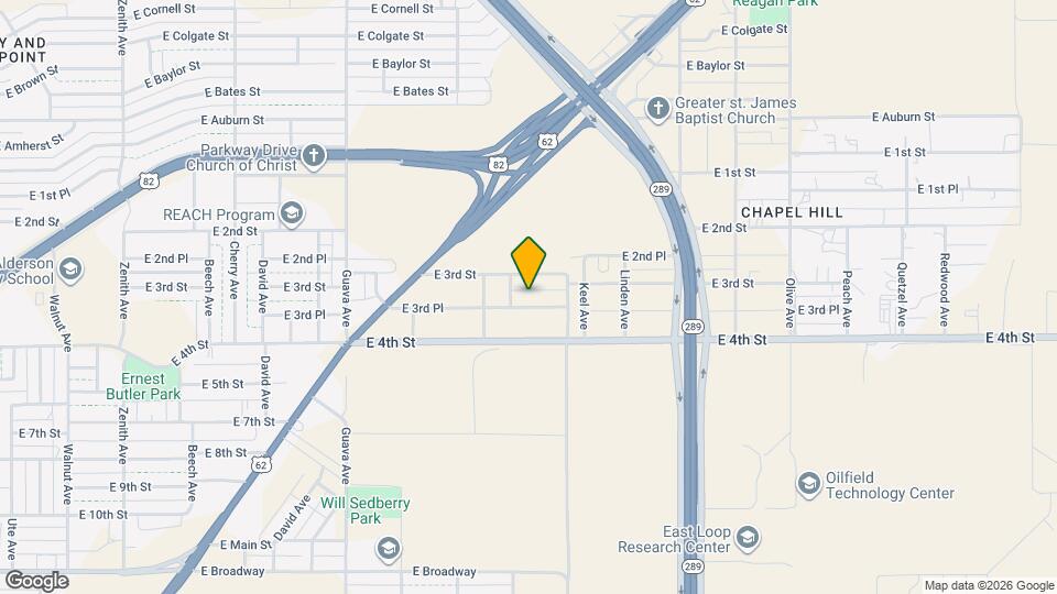 3611 E 3rd Pl Map and Location Details