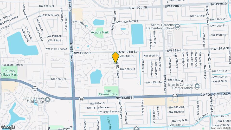 18825 NW 52nd Ct Map and Location Details
